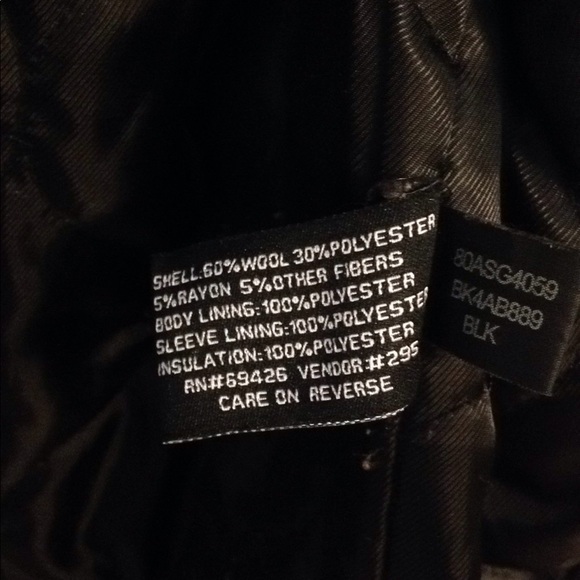 Black River Wool Blend Button Down Black Coat - Picture 5 of 7